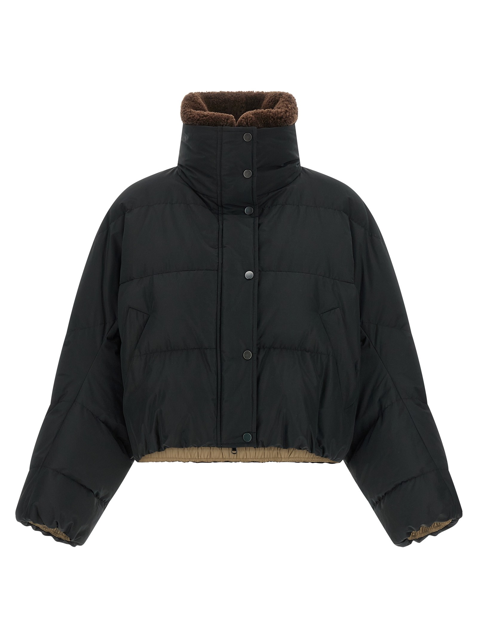 Brunello Cucinelli Down Jacket With Shearling Collar