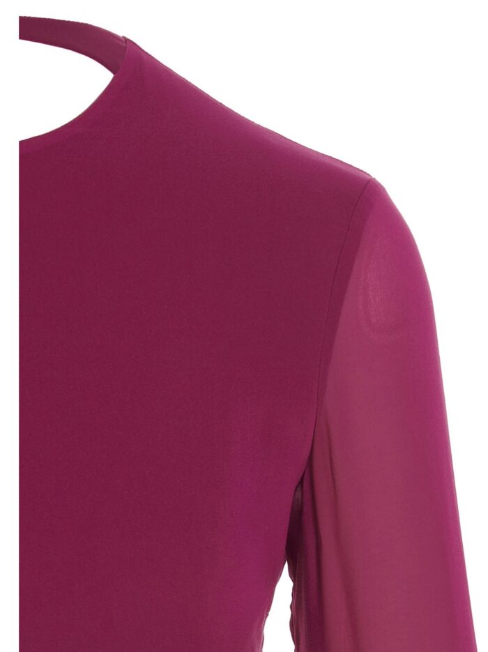 THE ANDAMANE Cropped Georgette Top