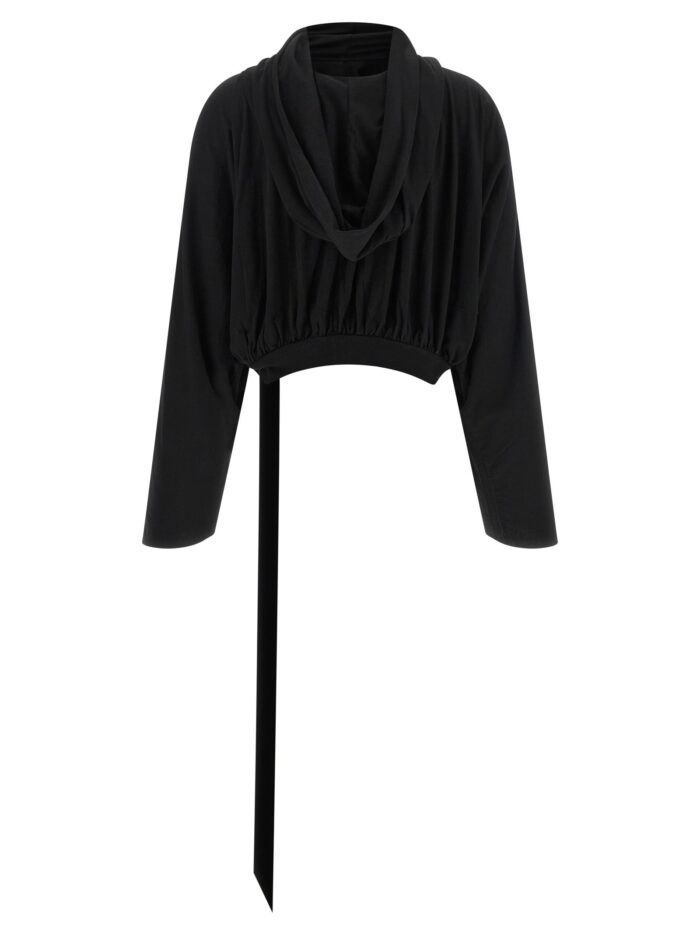 Drkshdw 'Cropped Hooded Top' Long Sleeve Sweater