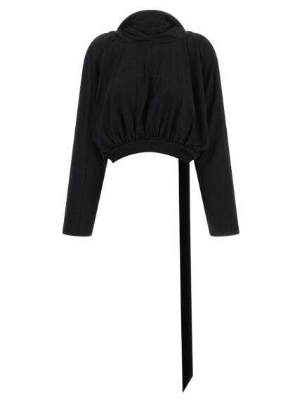 Drkshdw 'Cropped Hooded Top' Long Sleeve Sweater