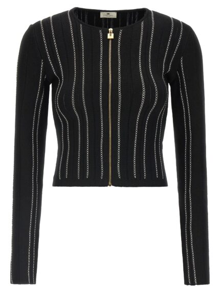 Elisabetta Franchi Cropped Knit Cardigan