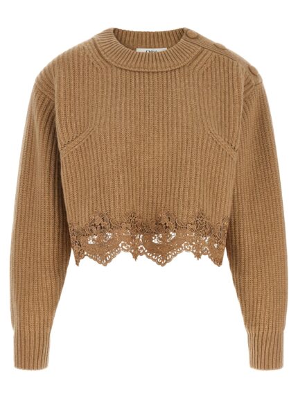CHLOÉ Cropped Lace Sweater