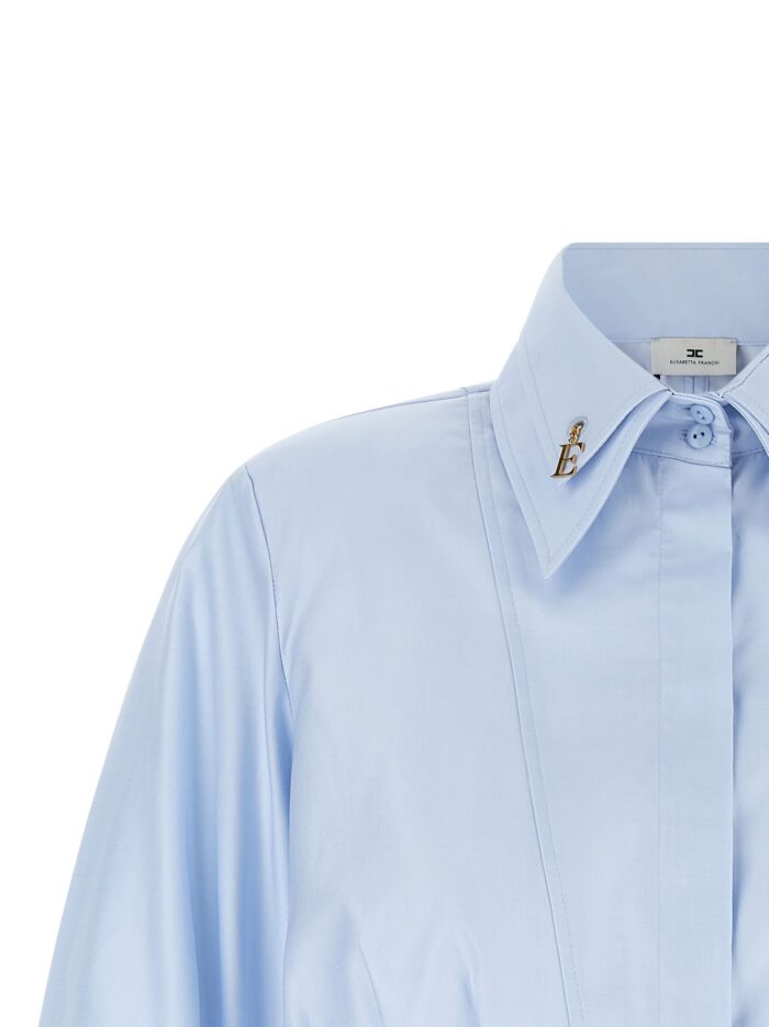 Elisabetta Franchi Cropped Shirt With Charms