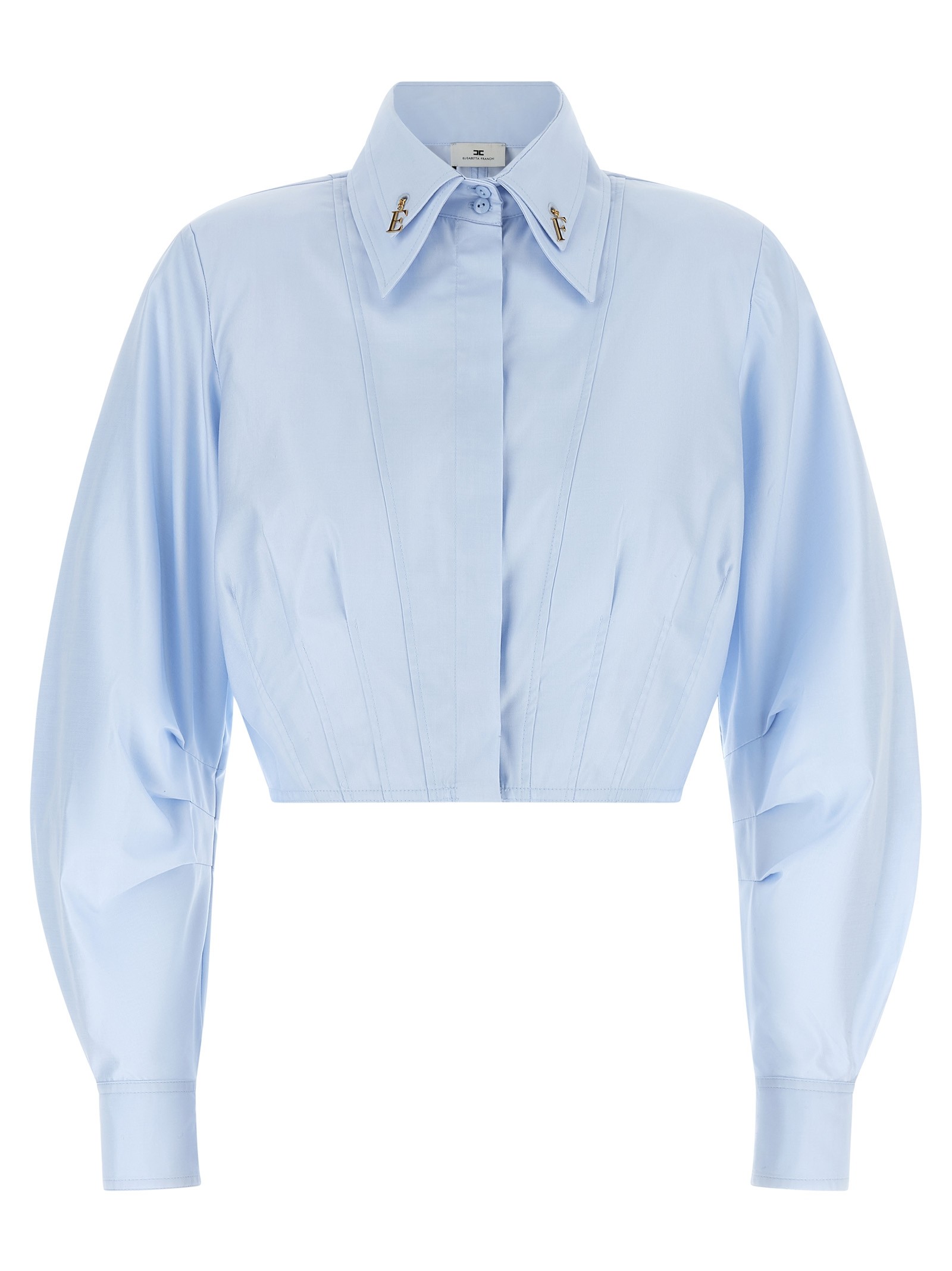 Elisabetta Franchi Cropped Shirt With Charms