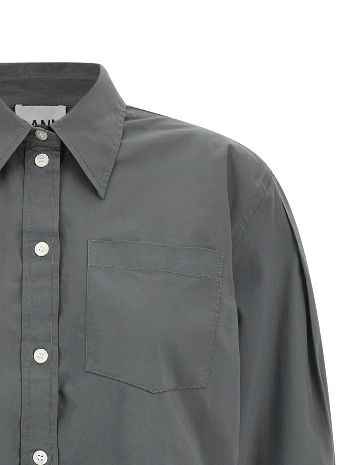 GANNI Cropped Shirt With Lace