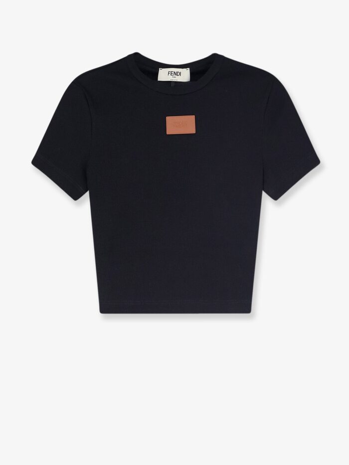 Fendi Cropped Stretch Cotton T-shirt