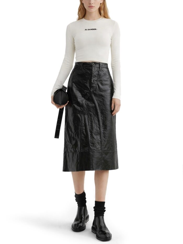 Jil Sander Cropped Top With Logo