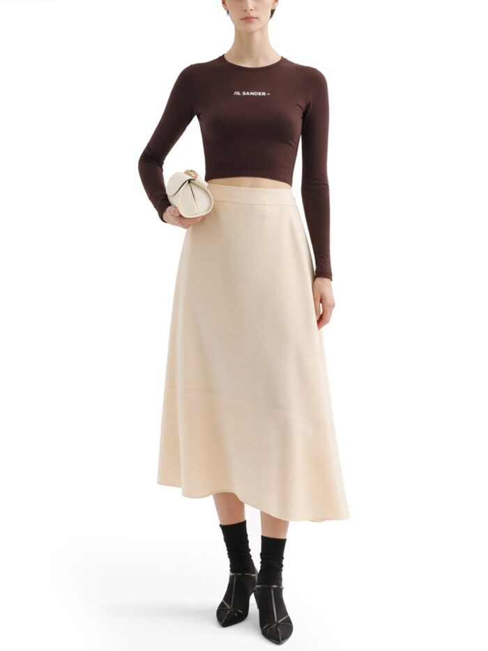 Jil Sander Cropped Top With Logo