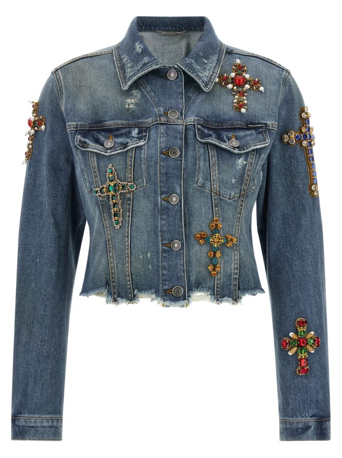 Dolce & Gabbana Cross Denim Jacket