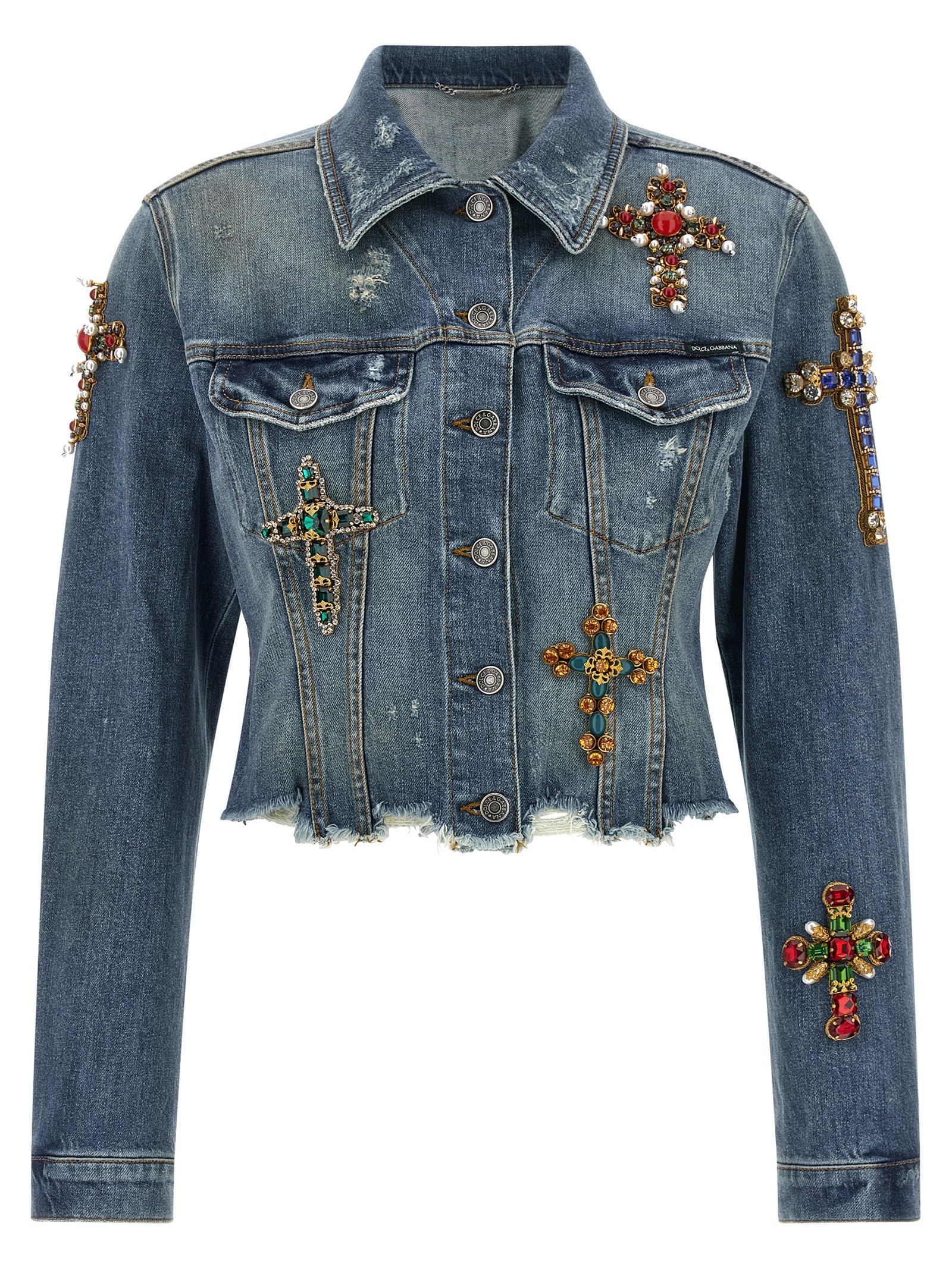 Dolce & Gabbana Cross Denim Jacket