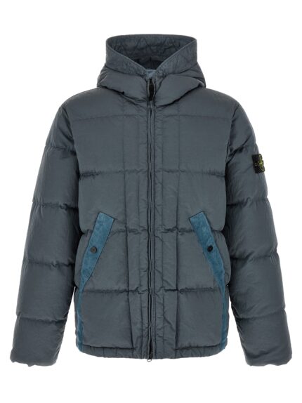 Stone Island Crumpled Effect Down Jacket