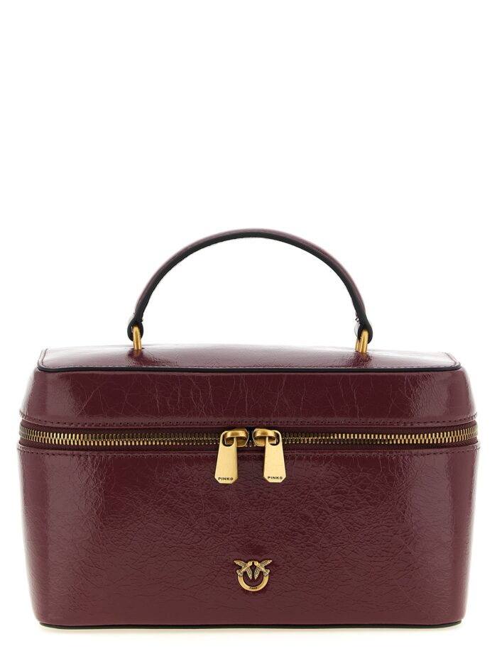 pinko crumpled effect leather handbag Pinko Crumpled Effect Leather Handbag