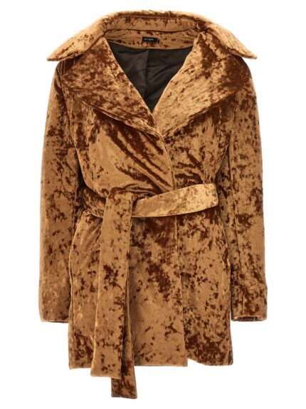 ATLEIN 'Crushed Velvet' Coat