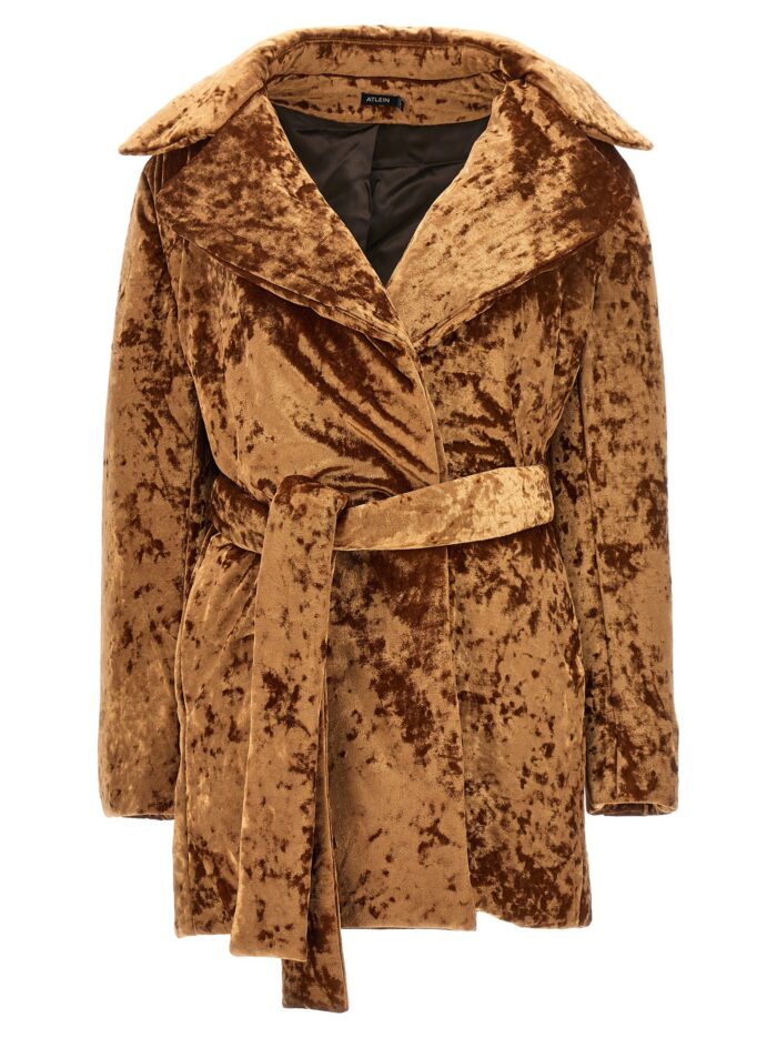 atlein 'crushed velvet' coat ATLEIN 'Crushed Velvet' Coat