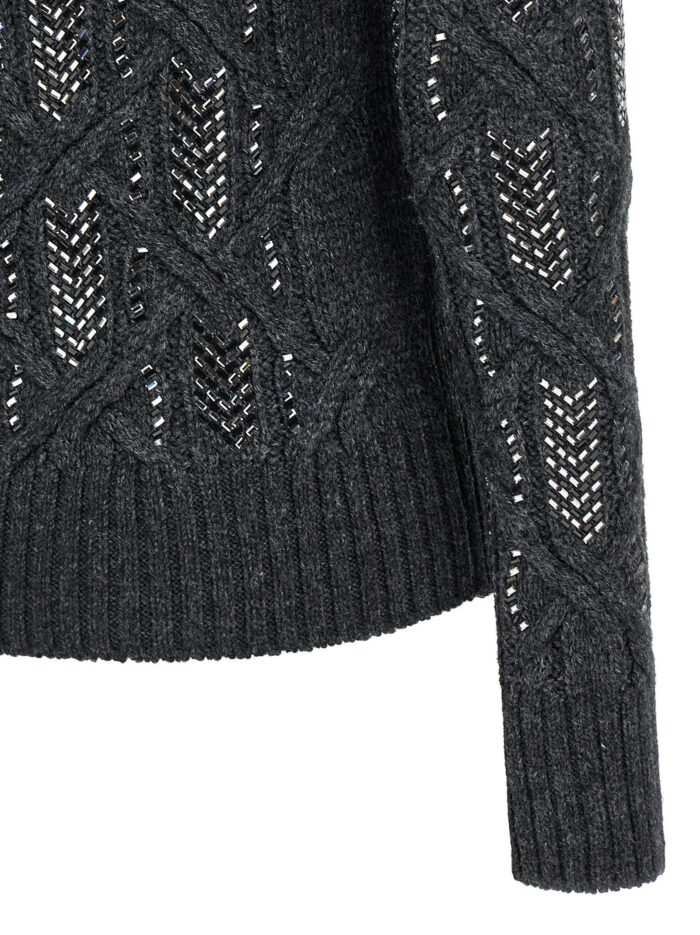 ERMANNO SCERVINO Crystal Braid Sweater