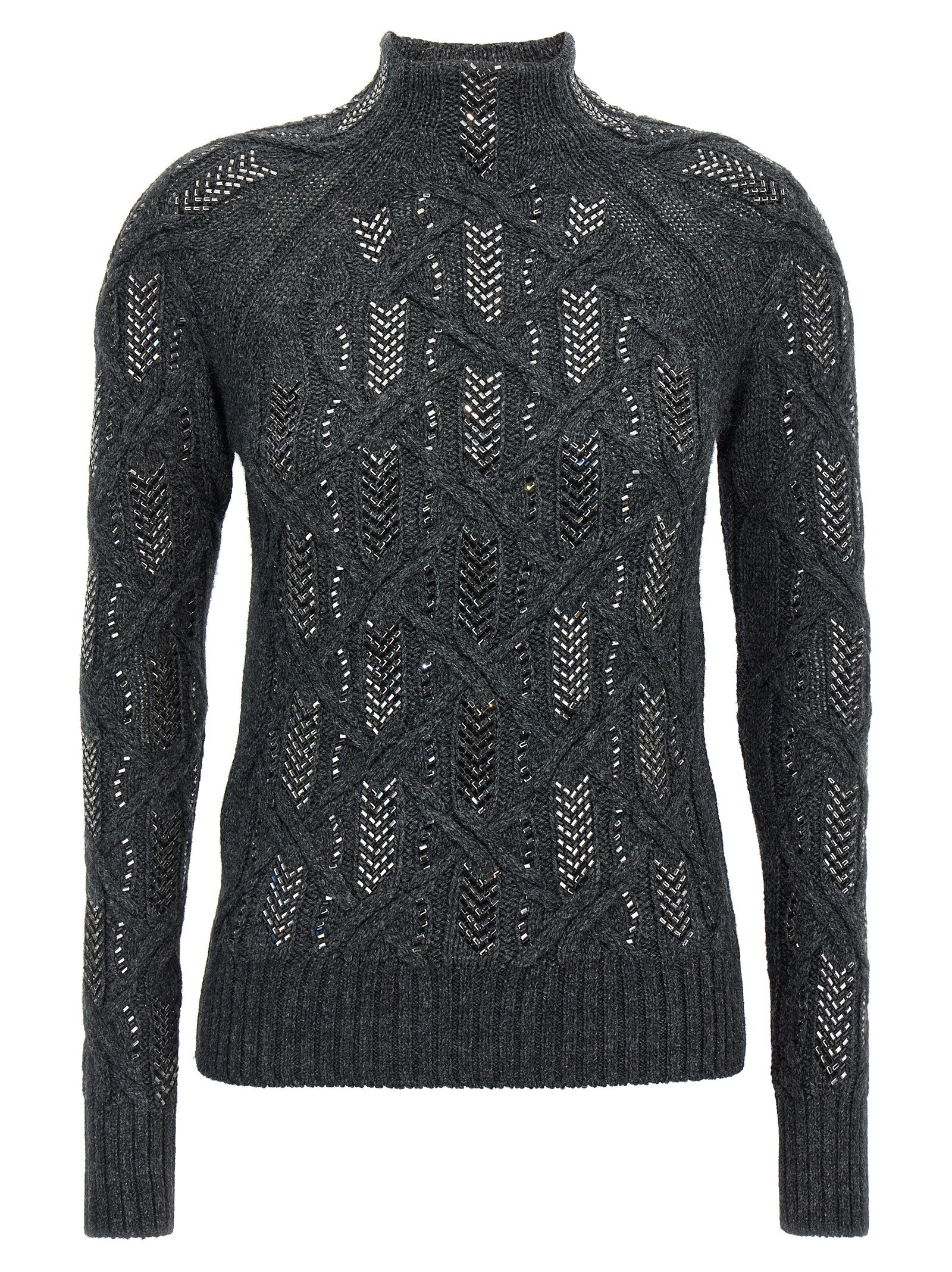 ERMANNO SCERVINO Crystal Braid Sweater