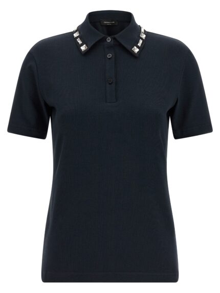 Fabiana Filippi Crystal Collar Polo Shirt