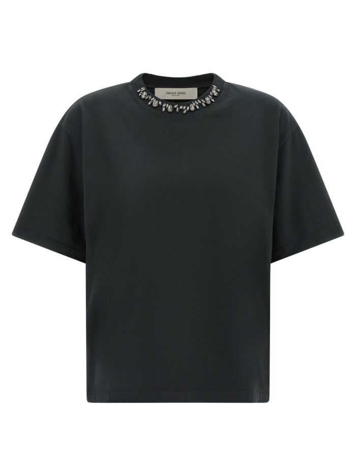 golden goose deluxe brand crystal crew neck t shirt Golden Goose Deluxe Brand Crystal Crew Neck T-shirt