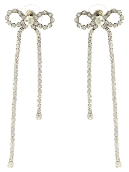 SELF PORTRAIT 'Crystal Droplet Bow' Earrings