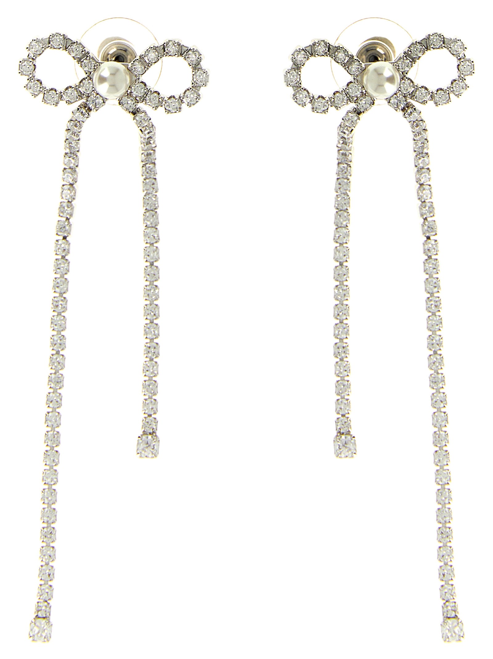 SELF PORTRAIT 'Crystal Droplet Bow' Earrings
