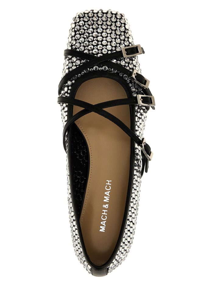 MACH & MACH 'Crystal Net' Ballet Flats