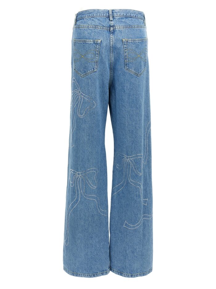 MACH & MACH 'Crystal Ribbon Hot Fix' Jeans