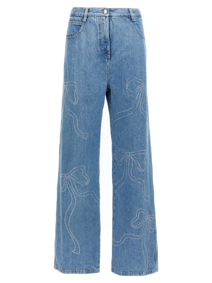 mach & mach 'crystal ribbon hot fix' jeans MACH & MACH 'Crystal Ribbon Hot Fix' Jeans