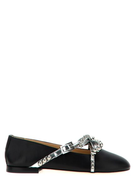 MACH & MACH 'Crystal Studs' Ballet Flats