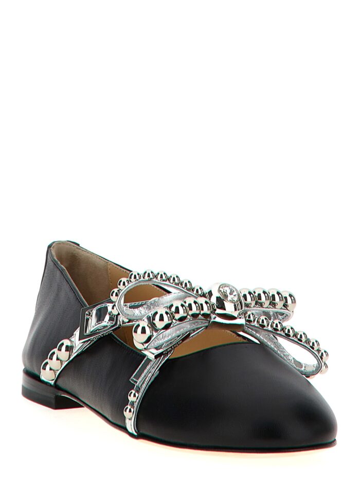 MACH & MACH 'Crystal Studs' Ballet Flats