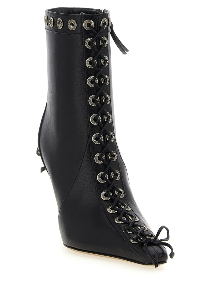 MACH & MACH 'Crystalized Corset' Ankle Boots