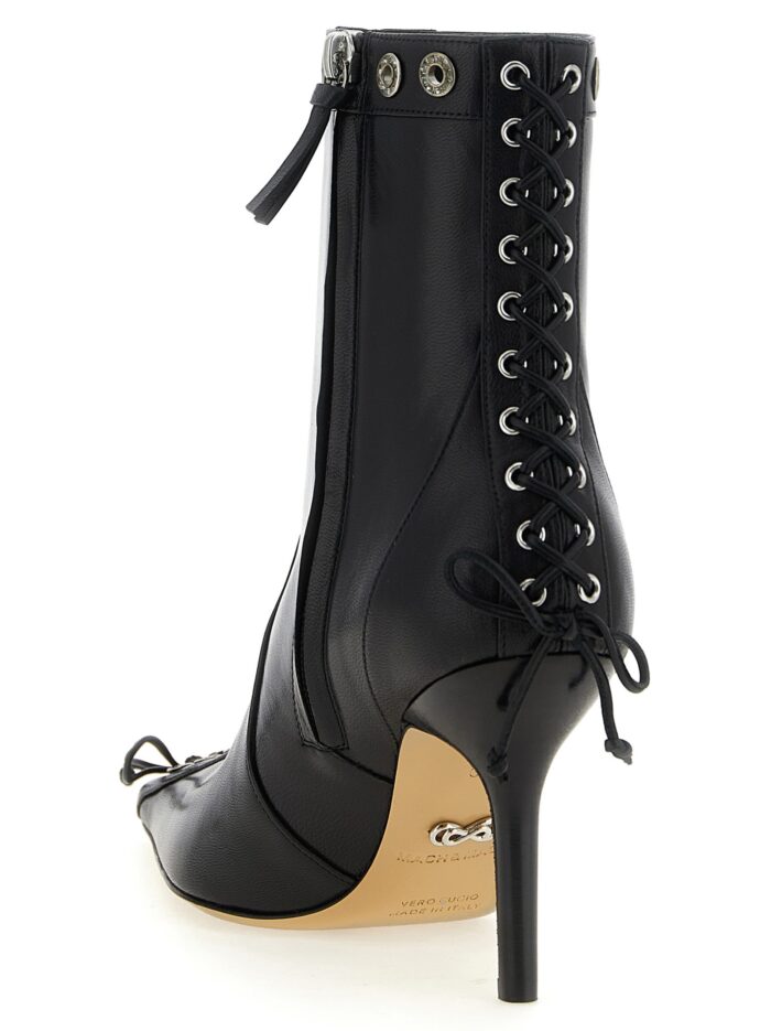 MACH & MACH 'Crystalized Corset' Ankle Boots