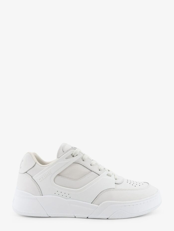 Celine Ct-09 Leather Sneakers With Mesh Inserts