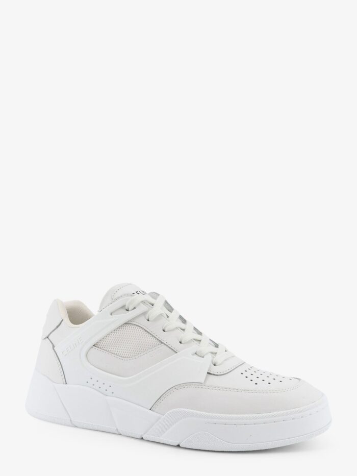 Celine Ct-09 Leather Sneakers With Mesh Inserts