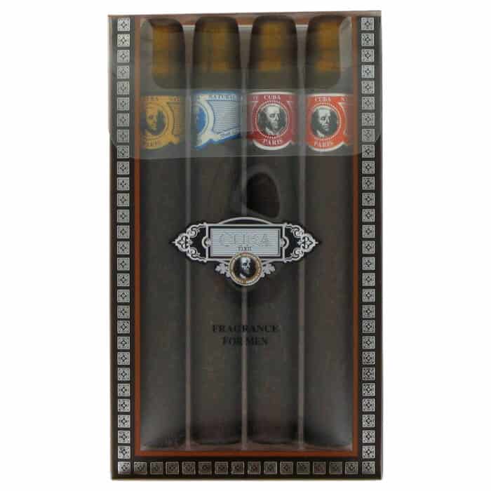 Cuba Red By Fragluxe - Gift Set -- Cuba Variety Set Includes All Four 1.15 Oz Sprays, Cuba Red, Cuba Blue, Cuba Gold And Cuba Orange