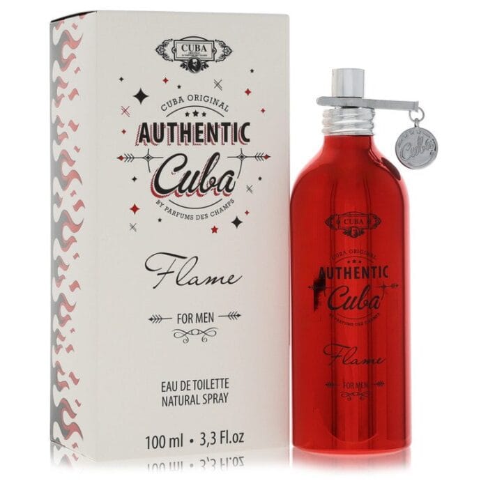 cuba authentic flame by fragluxe eau de toilette spray 3.3 oz Cuba Authentic Flame By Fragluxe - Eau De Toilette Spray 3.3 Oz - Image 1
