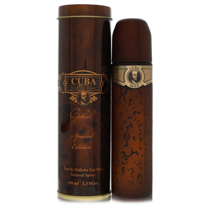 cuba gold special edition by fragluxe eau de toilette spray 3.4 oz Cuba Gold Special Edition By Fragluxe - Eau De Toilette Spray 3.4 Oz - Image 1