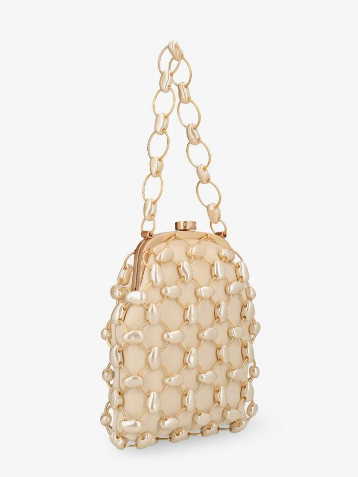 CULT GAIA Brielle Wristlet Leather Handbag With All-over Pearl Detail
