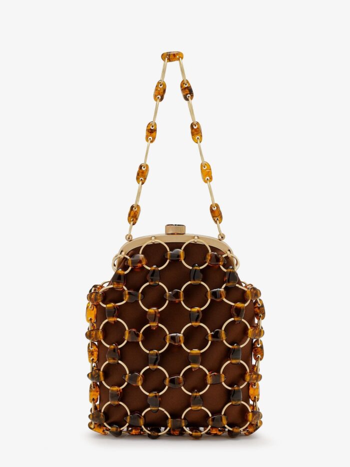 CULT GAIA Brielle Wristlet Leather Handbag With All-over Pearl Detail