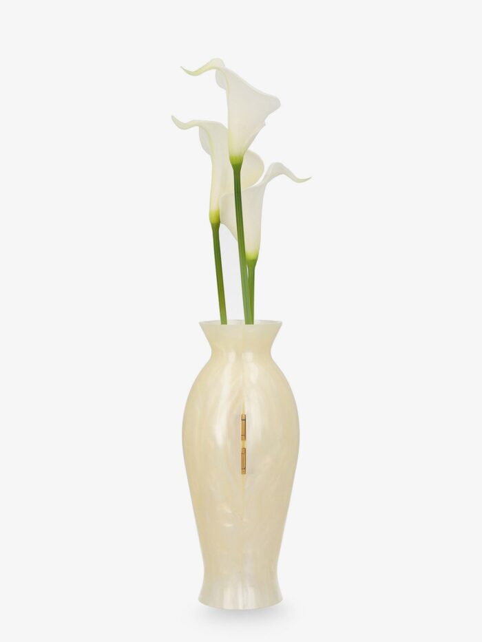 CULT GAIA Florence Acrylic Clutch Bag With Marbled Effect And Calla Lily Detail