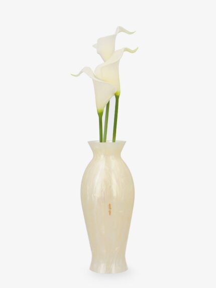 CULT GAIA Florence Acrylic Clutch Bag With Marbled Effect And Calla Lily Detail