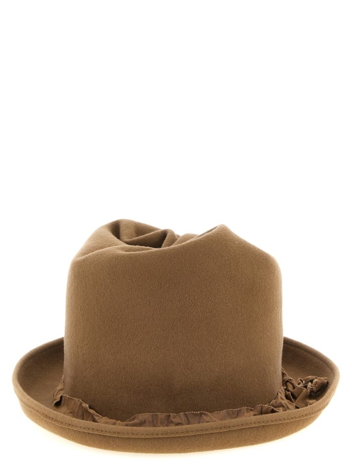 yohji yamamoto curled crown hat YOHJI YAMAMOTO Curled Crown Hat