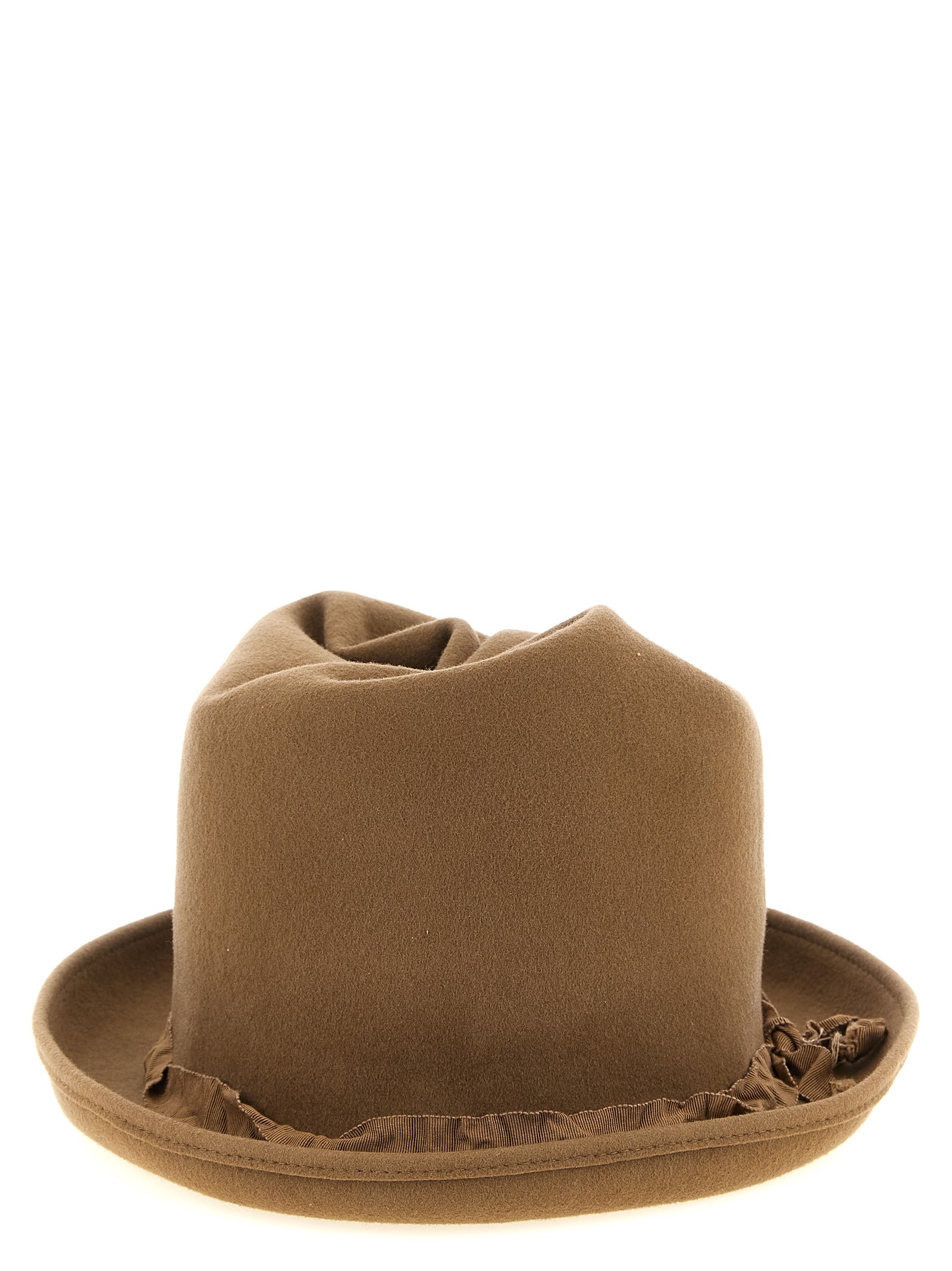 YOHJI YAMAMOTO Curled Crown Hat