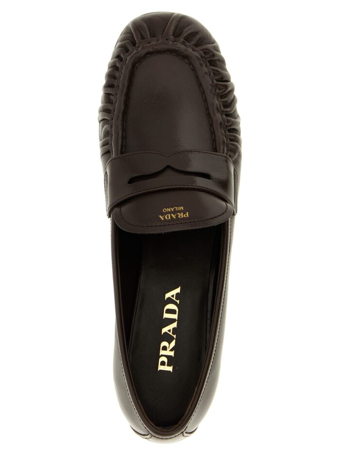 PRADA Curled Toe Moccasins