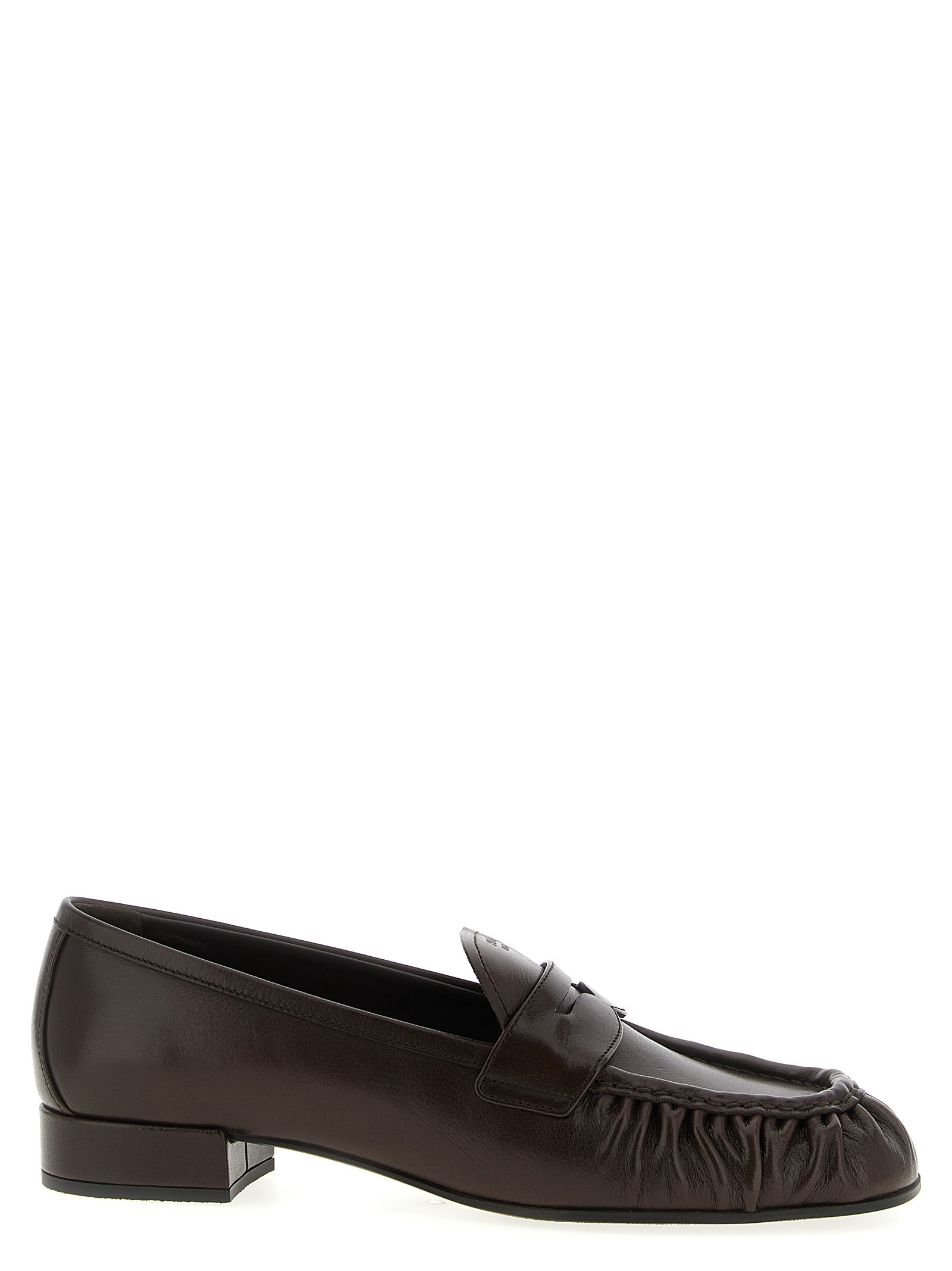 PRADA Curled Toe Moccasins