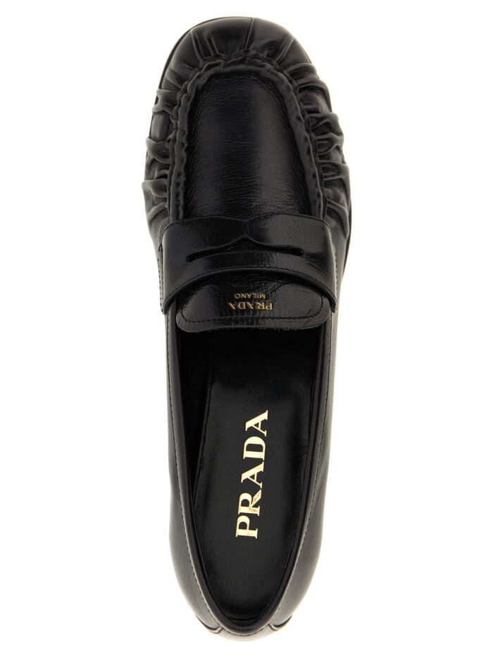 PRADA Curled Toe Moccasins