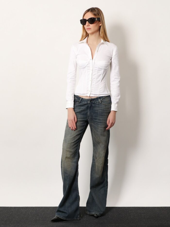 Balenciaga Curved Waist Pants Jeans