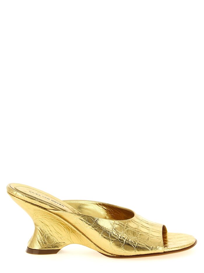 dries van noten curved wedge mules Dries Van Noten Curved Wedge Mules