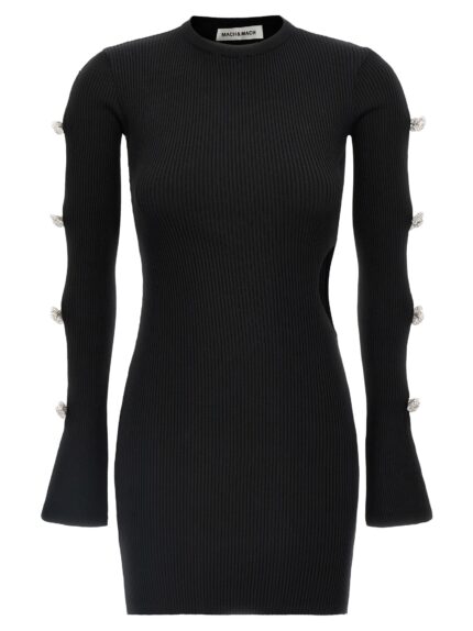 MACH & MACH 'Cut-Out Crystal Bow' Dress