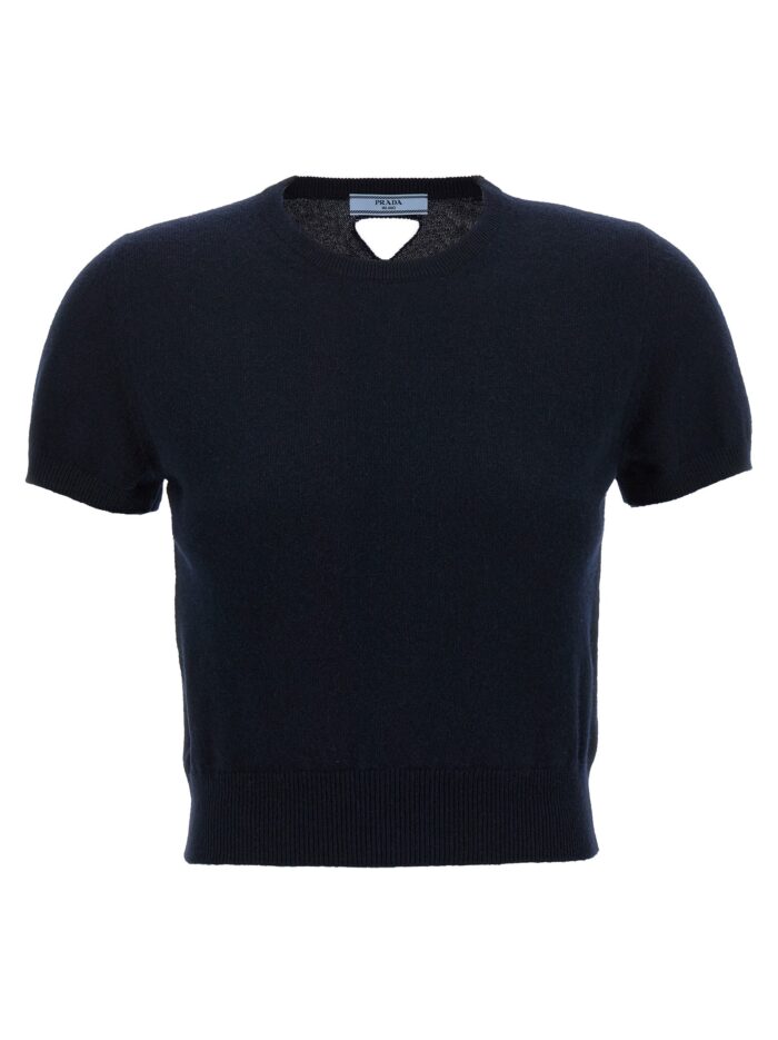 prada cut out logo sweater PRADA Cut-out Logo Sweater