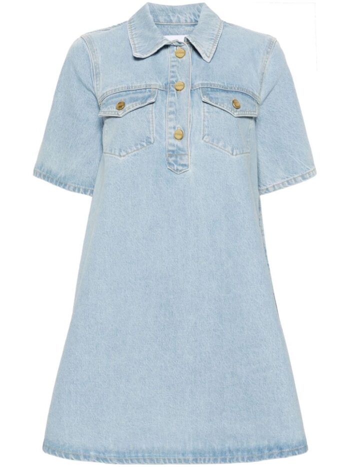 Cutline Denim Mini Dress